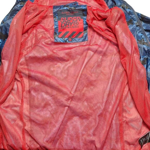 Superdry | Men | Hawk Color Block Cagoule Royal Camo Hooded Jacket | Size Small - Picture 10 of 16